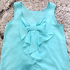 Mint Blue Bow Top